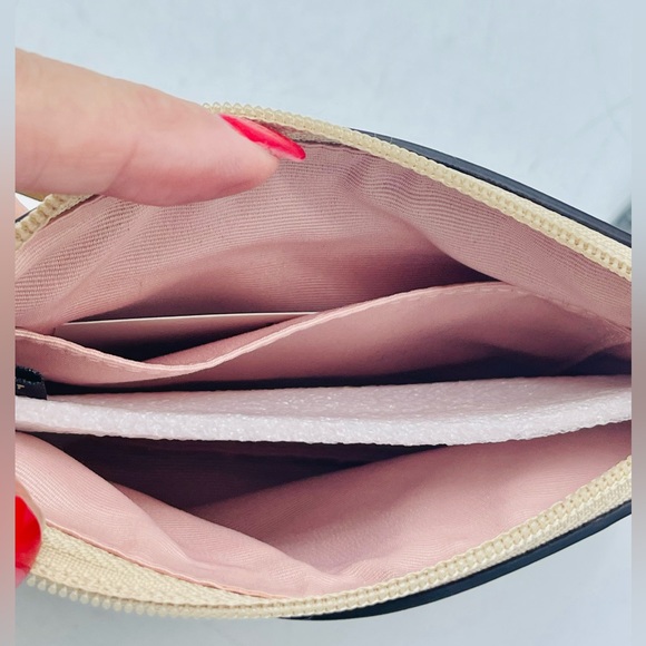 COACH SIGNATURE COLLECTION JACQUARD WRISTLET WITH LOGO CHARM  IN KHALI & BRONZE - Picture 11 of 15